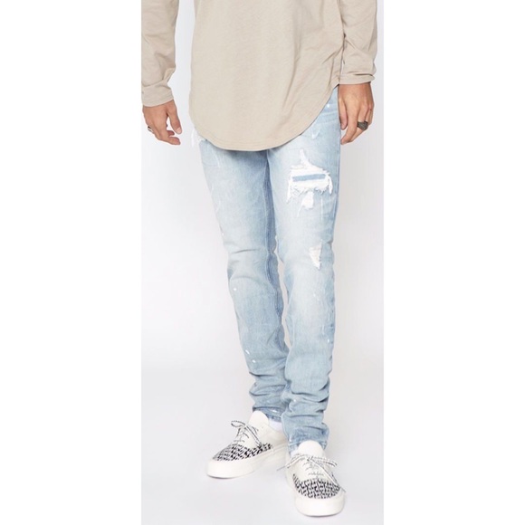 pacsun stacked skinny light jeans